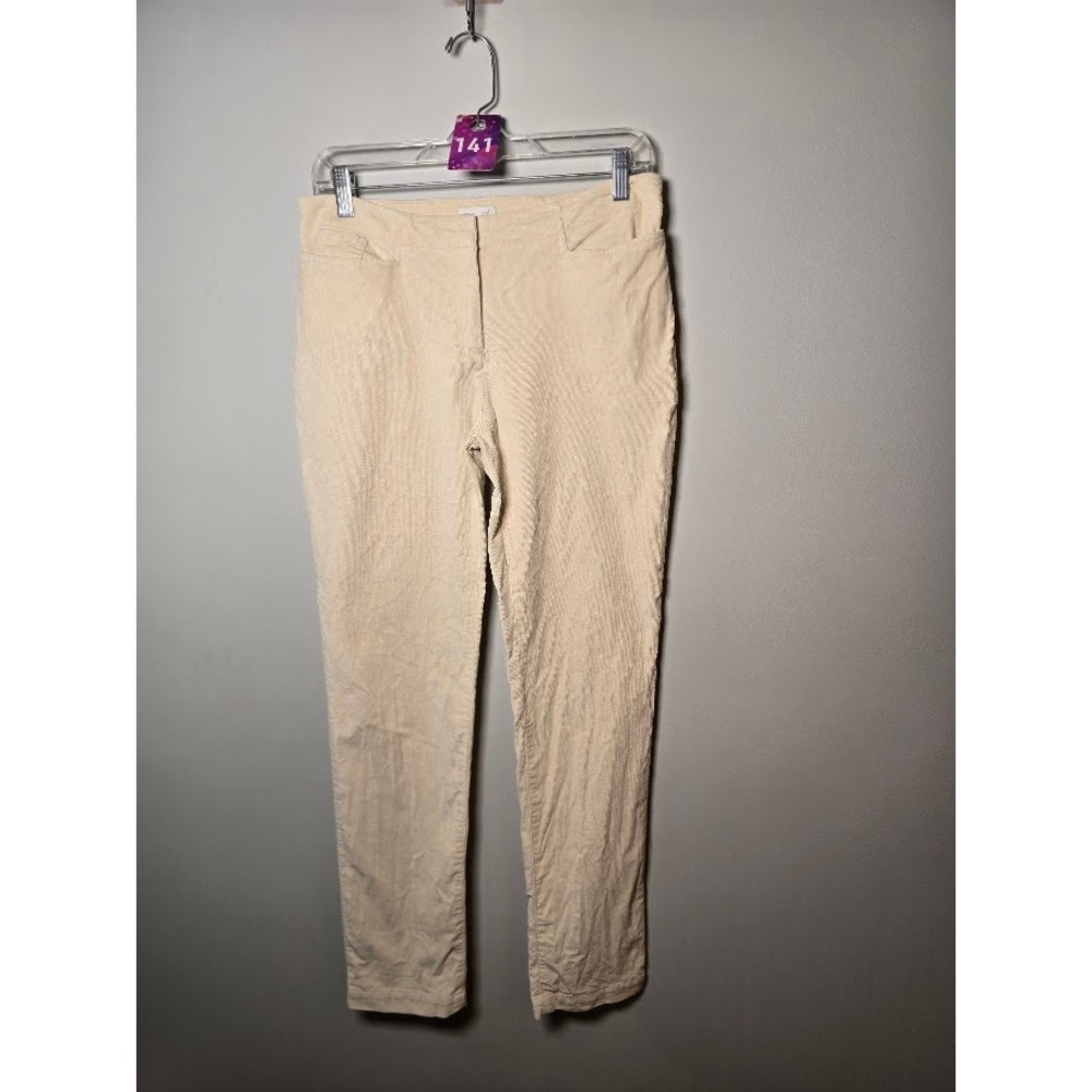 J. Jill Womens Pants Beige Corduroy Skinny Leg Pants Casual Fall Fashion Size 4